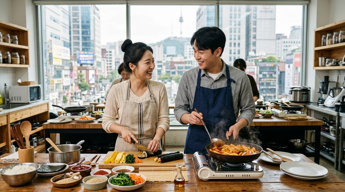 Korean Cooking Class for Couples Seoul—Real Date, 2026 | ClassKim